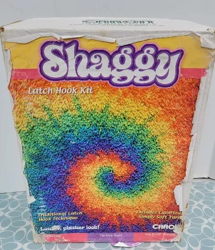 Shaggy Latch Hook Kit 12x12 Flowers