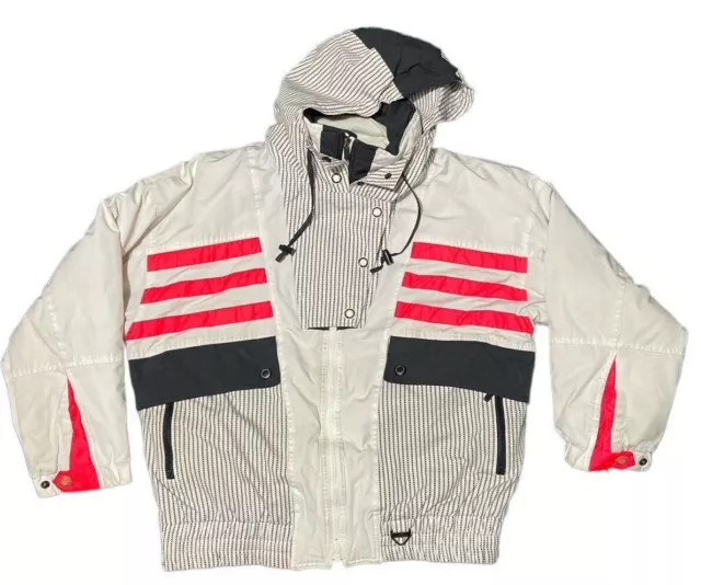 Tyrolia By Head 80’s Vintage Men Size 10 ski Jacket Fluorescent Red Black White