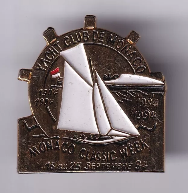 Rare Pins Pin's .. Bateau Navire Boat Voilier Sail Yacht Club Monaco Week 94 ~Fr