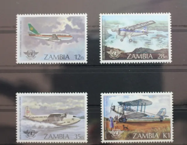 Zambia 306-309 aerei nuovi di zecca #SE138