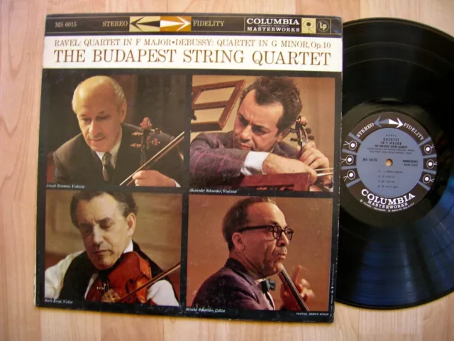 Budapest String Quartet Ravel , Debussy Columbia MS 6015 6 EYE STEREO ED1  NM