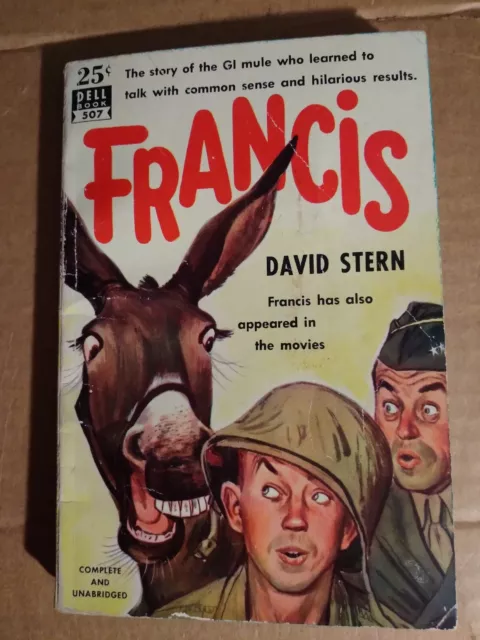 Francis (the Talking Mule) by D. Stern 1946  Dell  paperback