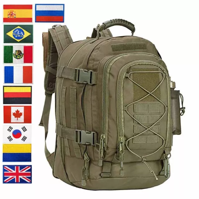 60L Militar Mochila Táctica Mochila de Asalto 3P Bolsa de camping Deportes