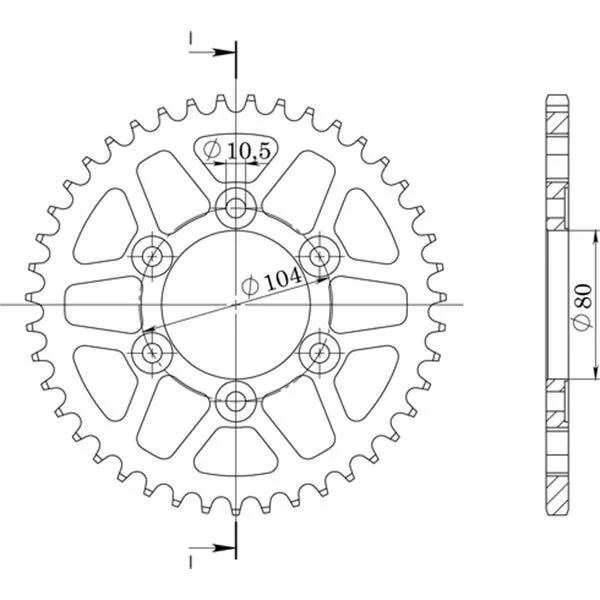 Engrenage S + 2 Au P525 - Z42 Kawasaki ZX6R Ninja ZX600F1/F2/F3/ G1/G2/J1P/