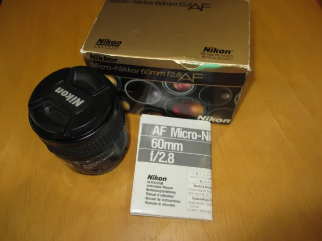 Nikon Nikkor Af 60Mm F2.8D Micro Lens Mint Condition