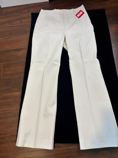 NWT Spanx On-the-Go Polished Kick Flare Pants- WHITE-Size Med TALL 20373T