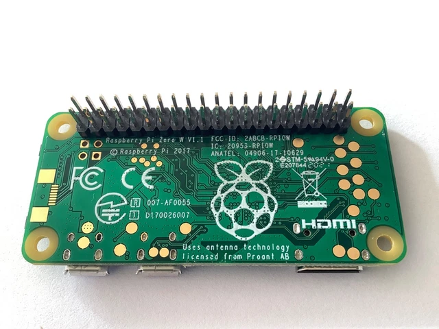 RASPBERRY PI ZERO W v1.1 with headers. Wi-Fi/Bluetooth (Green) £13.47 ...