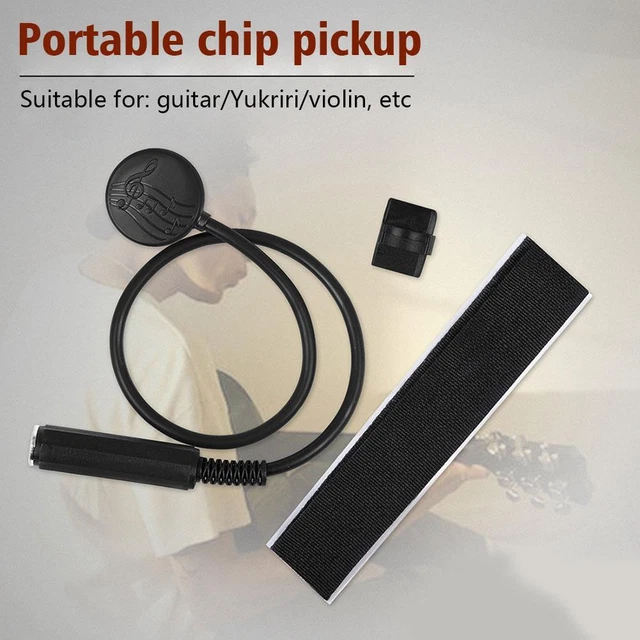 Acoustic Guitar Pickup Transducer Stick On Ukulele String Violin E4W2