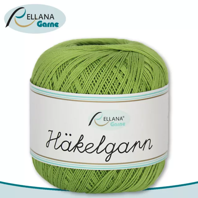 Rellana 50 g Häkelgarn | 32 | 100% Baumwolle mercerisiert und gasiert Amigurumi