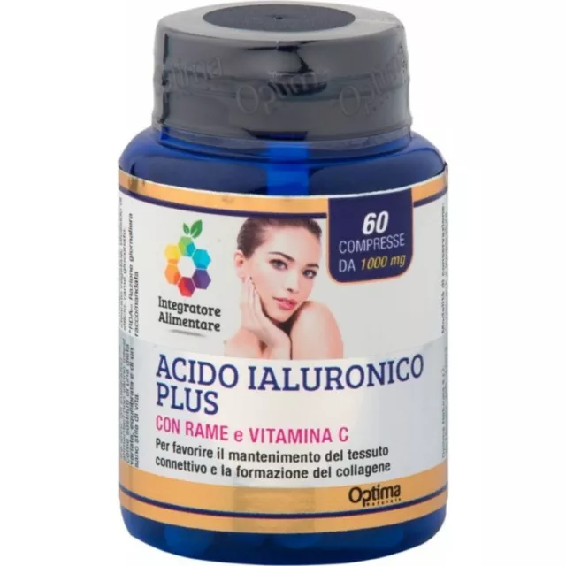 OPTIMA NATURALS integratore acido ialuronico plus 60 capsule 1000 mg