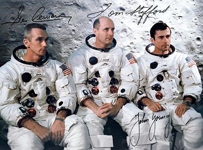 20x26 CM Charles Duque Repro-Autogramm Apollo Apollo 16: Ken Mattingly John Young 