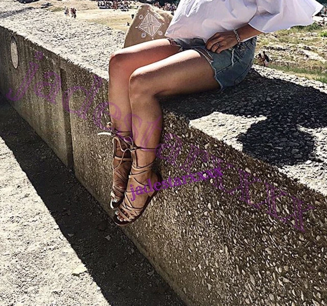 zara flat lace up sandals