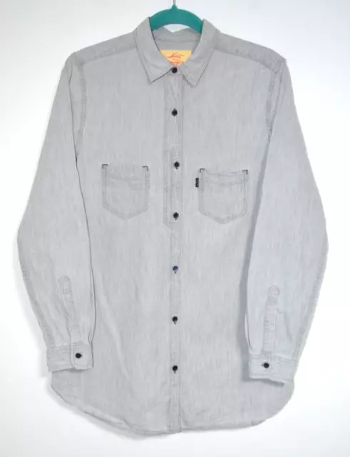 Camisa Levis Hombre Manga Larga A Rayas Con Botones Talla M