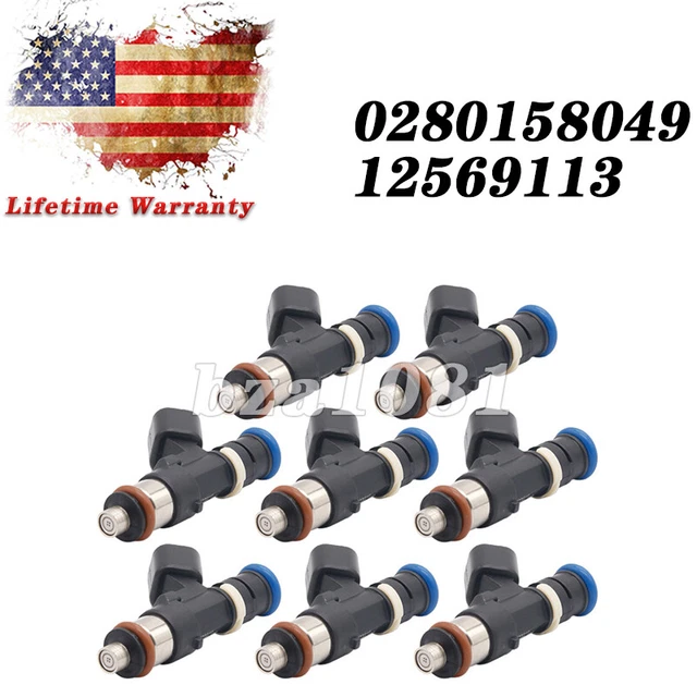 For Bosch 0280158049 GM LS2 6.0L Pontiac GTO C6 Corvette CTS-V 8x Fuel Injectors