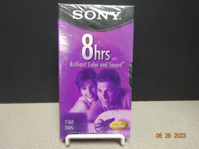 Sony Standard Grade VHS Blank Tape T-160 8 Hours New Sealed BRAND NEW, SEALED