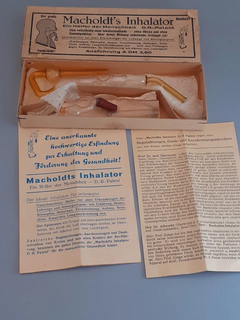 Macholdt´s Inhalator antik alt Rarität selten Medizin Sammeln Apotheke uralt OVP