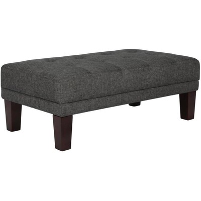 Better Homes and Gardens Porter Rectangular Ottoman, Gray Linen 6