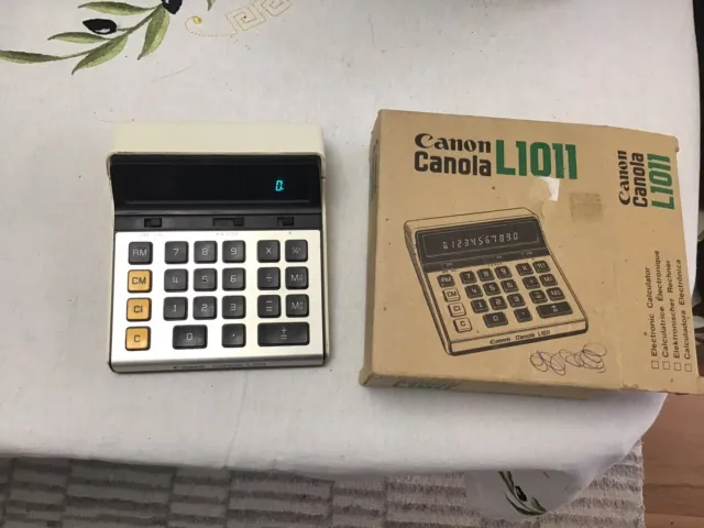CANON L1011 VINTAGE Calculator Complete With Box And Instructions