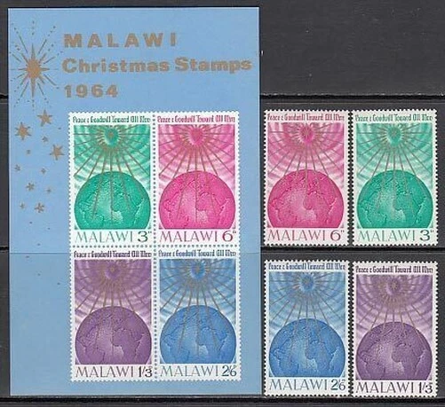 Malawi - Post Yvert 18/21 + Hb 1 MNH Weihnachten