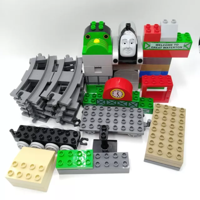 Lego Duplo Train Track Lot 160+ Pieces Blocks Thomas Cars Engines Mixed Lot  READ