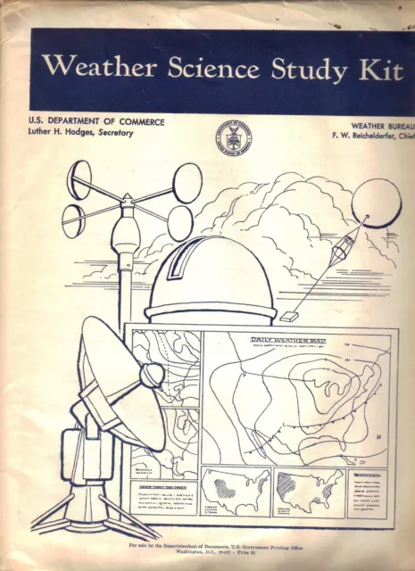 Weather Science Study Kit, US Department of Commerce 1963, Tornado Clouds Rain