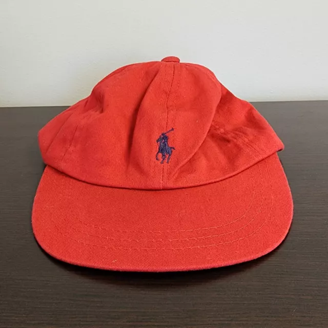 Polo Ralph Lauren Hat Cap Toddler Boys One Size Red Elastic Back