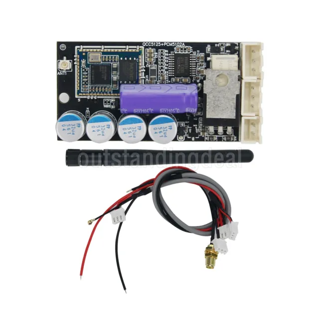 BT5.1 HiFi Digital Decoder Board Bluetooth QCC5125 + PCM5102A DSP for APTX-HD ot