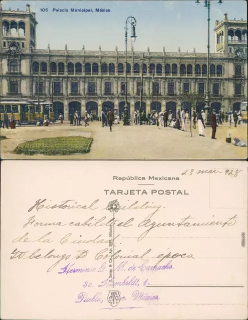 Mexiko-Stadt Ciudad de México (D. F.) Palacio Municipal/Nationalpalast 1928