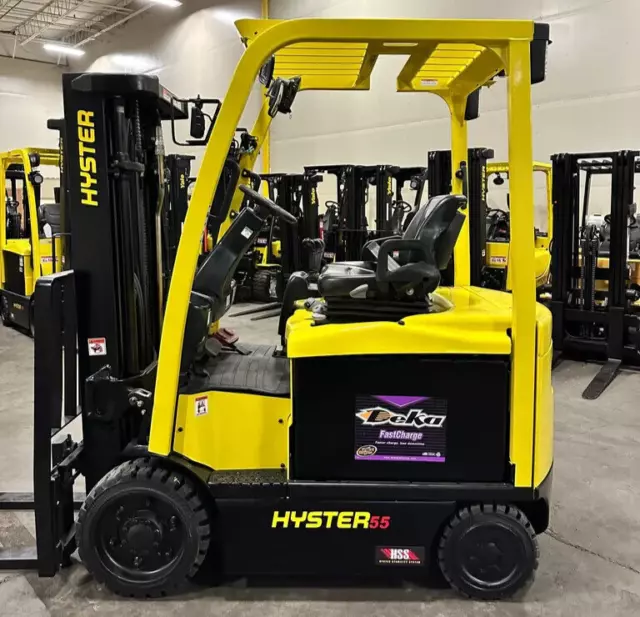 2011 Hyster E55XN-33 5500 LB 3 Stage Mast Electric Forklift - Reconditioned