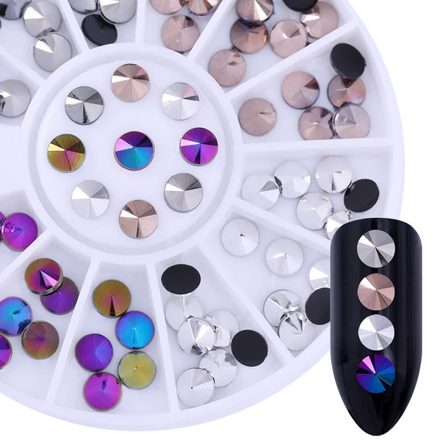 3D Chameleon Crystal Nail Art Rhinestones Colorful Stones Glitter Decoration