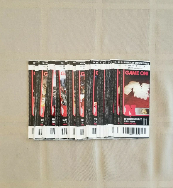 2014-15 Nebraska Cornhusker Basketball Ticket Stubs