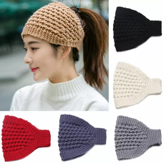 Knitted Knot Headband Head Wraps Ear Hair Band Winter Crochet Turban Women Lady