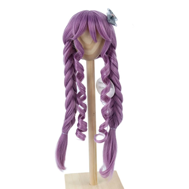 7-8'' 1/4 BJD Wigs Purple Pigtails Braid Doll Hair For Dollfie Dream SD DDH Doll