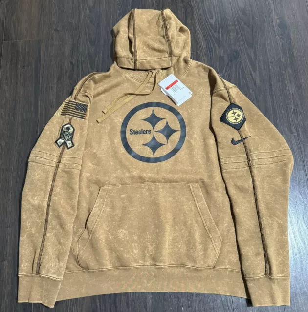 AUTHENTIC NIKE Pittsburgh Steelers 2023 NFL Salute To Service Hoodie Mens Large
