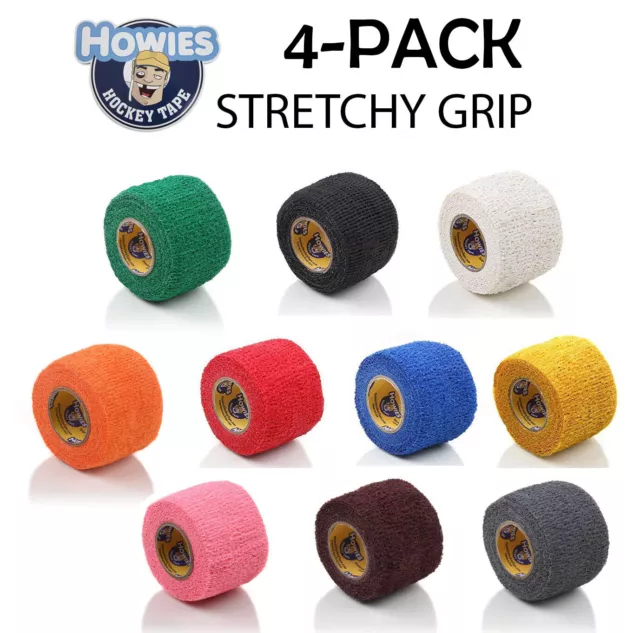 Howies Hockey Tape Stretchy Stick Grip Tacky Cushion Stretchable Mesh 4-Pack