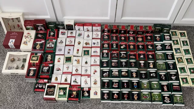 Hallmark Lot of 146 Miniature Ornaments