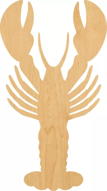 Lobster Laser Cut Out Wood Shape Craft Supply - Woodcraft Cutout