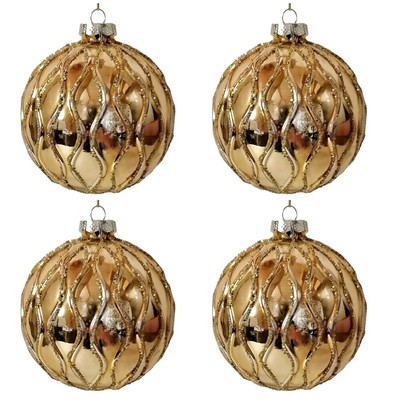 DUESSE Palline Rosa in Vetro soffiato per Albero di Natale addobbi Decorazioni Natalizi 