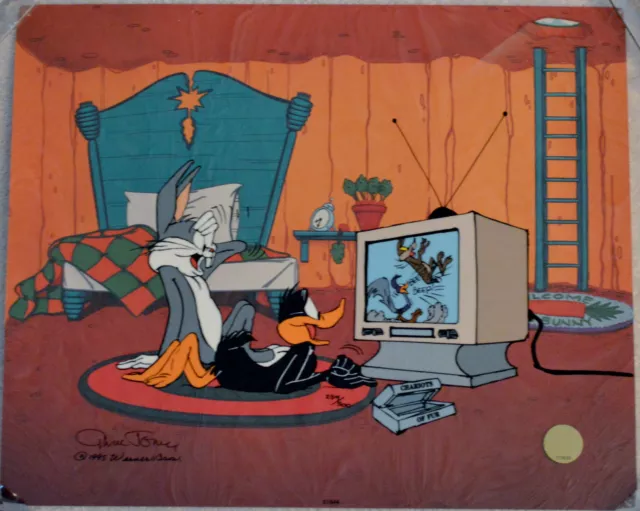 Chuck Jones Just Fur Laughs Animation Cel Signed #239/500 W/Coa Bugs Bunny