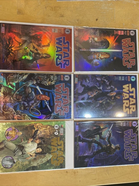 star wars prelude to rebellion 1-5 holofoil And 1-6 Standard dark horse 1999