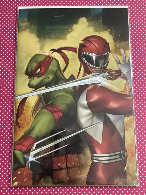 Mighty Morphin Power Rangers Teenage Mutant Ninja Turtles Ii #2 Red Virgin R1C0