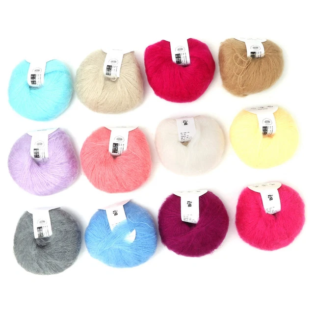 26g/Roll Laine Angora Mohair Doux Laine à Tricoter Pour Vêtements Foulards