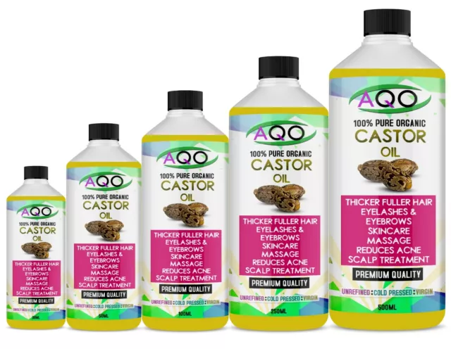 Organic Castor Oil 100% Cold Pressed Undiluted, Certified, Premium Quality UK