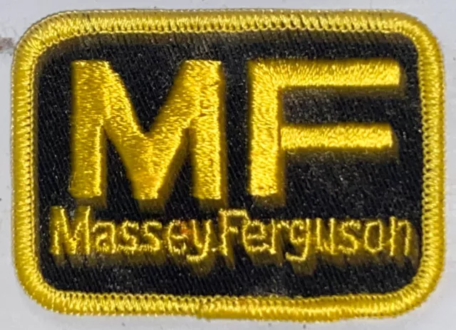 NOS Vintage Collectible Massey Ferguson MF Sew On Patch 3” By 2” Gold Black