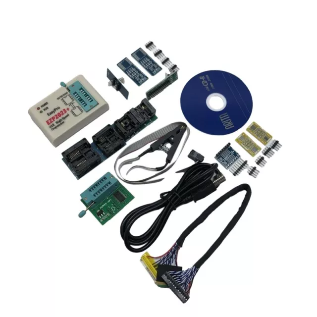 EZP2023 USB SPI Programmatore con 12 adattatori supporto 24 25 93 95 flash EEPROM Z5V1