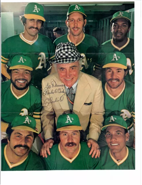 Charles O Finley Oakland A's Autographed 8x10 photo