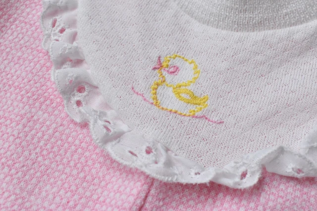 Vtg 70s Healthtex Pink w/ Duckling 1-Piece Romper Jumpsuit 3-Months MADE IN USA