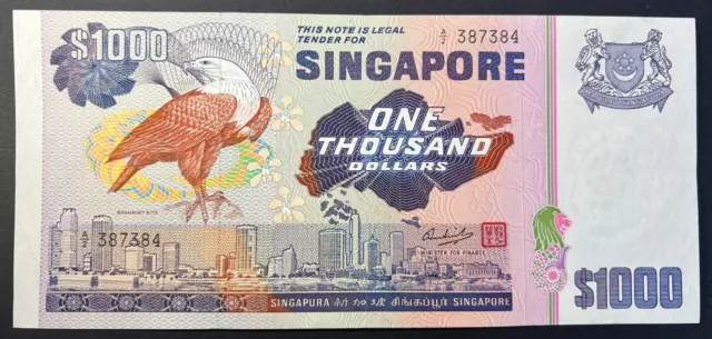 Singapore, 1978, 1000 Dollars, P-16, Bird Series, Rare (XF - AUNC)