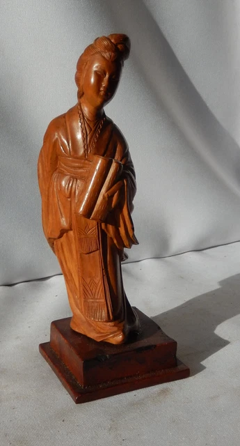 Cuillère à Café Chinoise En Buis Sculpté – Tête D'antilope – Pelle à Thé Artisanale