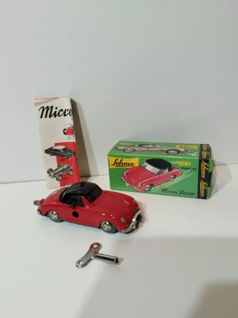 Schuco Micro Racer 1047 Porsche 356 Coupe rot mit schwarzem Dach OVP